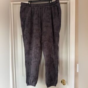 Womens's Gray Tie-Dye Jogger Sweatpants